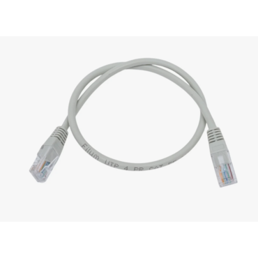 Кабель патч-корд, Filum FL-U5-0.5M U/UTP 5e cat. 0.5м, 26AWG(7x0.16 мм), омедненный алюминий (CCA), PVC, серый <FL-U5-0.5M>