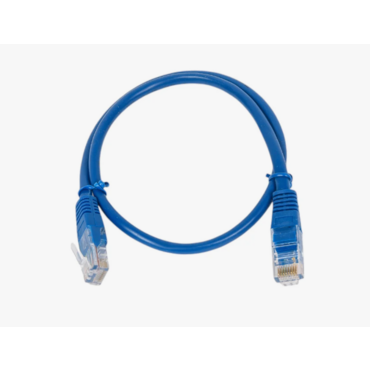 Кабель патч-корд, Filum FL-U5-0.5M-BL U/UTP 5e cat. 0.5м,  26AWG(7x0.16 мм), омедненный алюминий (CCA), PVC, синий <FL-U5-0.5M-BL>