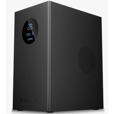 Компьютерный корпус CBR mATX Minitower V865, без БП, 1хUSB 3.0, 2хUSB 2.0, HD Audio+Mic, Digital Screen, черный <PCC-MATX-V865-WPSU>	