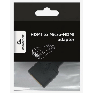 Переходник Gembird HDMI-microHDMI 19F/19M, золотые разъемы, пакет <A-HDMI-FD>