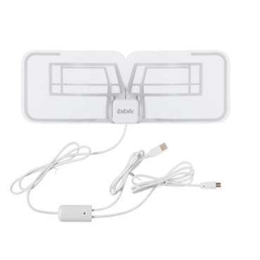 Антенна телевизионная BBK DA27 30дБ активная белый каб.:2м <DA27>