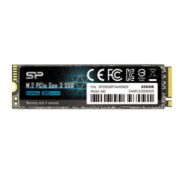 Накопитель SSD Silicon Power M-Series, 256Gb, PCIe 3.0 x4, M.2 2280, NVMe, R/W 2200/1600