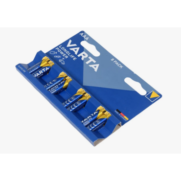 Батарейка Varta LONGLIFE POWER (HIGH ENERGY) LR03 AAA BL8 Alkaline 1.5V (4903) (8/160) (8 шт.) <04903121418>