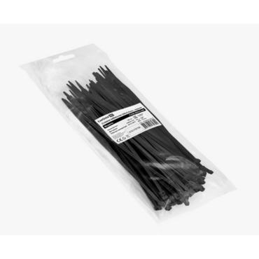Стяжка (хомут) нейлоновая ExeGate CV66-200x3.6B (нейлон 6.6, 200x3.6мм, неоткрывающаяся, halogen free, -40°C - +85°C, черная, 100 шт) <EX292913RUS>