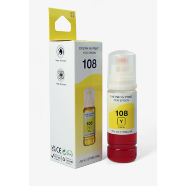 Чернила NVPrint 108 (NV-C13T09C44A) для Epson L8050, L18050 (70 мл) Yellow (в коробке) совместимые NV-C13T09C44A