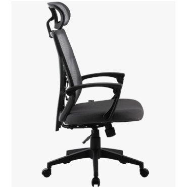 Кресло Cactus CS-MC414-GY черный, сетка, подголовник