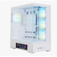 Компьютерный корпус ZALMAN P40 DS, ATX, белый, WINDOW, 9.1-inch LCD screen, 2xCombo(2.5” or 3.5”), 1x2.5”, 1xUSB TYPE-C, 2xUSB 3.0, SIDE 3x120мм ARGb, — основная фотография