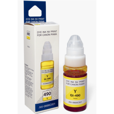Чернила NVPrint GI-490Y (NV-0666C001) для Canon Pixma G1400/G2400 (70 мл) Yellow (в коробке) совместимые <NV-0666C001>