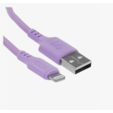 Кабель Defender F207, USB 2.0 (AM) - Apple Lightning (M), 1метр, 2.4А, силиконовая оплетка, фиолетовый. — основная фотография