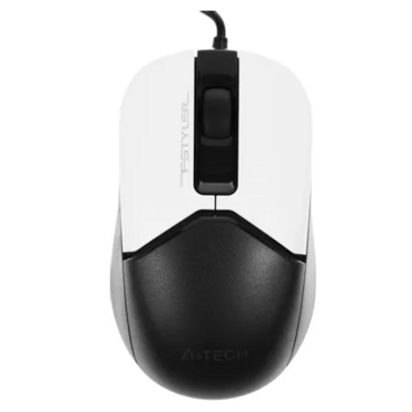 Мышь проводная A4Tech Fstyler FM12S белый/черный, 1200 dpi, USB, кнопки - 3