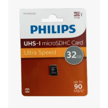 Флеш карта microSD 32Gb PHILIPS High Speed microSDHC Class 10 90Mb/s <FM32MD55B/97>