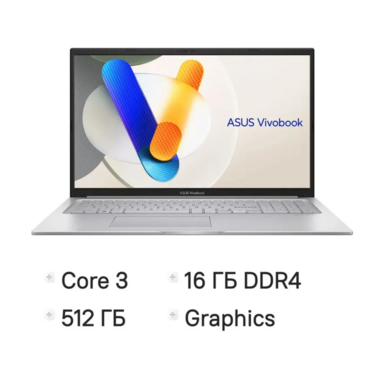 Ноутбук ASUS Vivobook 17 X1704VA-AU1105W, 17.3