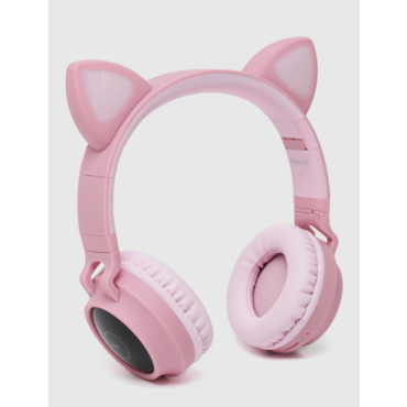 Беспроводные/проводные наушники Hoco W27 розовый, накладные, Bluetooth + проводной, 