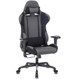 Кресло игровое Бюрократ, 771N/GREY-BL (две подушки серый с черными вставками крестовина металл) — фотография 2
