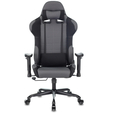 Кресло игровое Бюрократ, 771N/GREY-BL (две подушки серый с черными вставками крестовина металл) — фотография 3