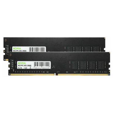 Оперативная память XOMA, 16GB, 2x8Gb, DDR4 DIMM, 2666МГц, для ПК, двухранговая