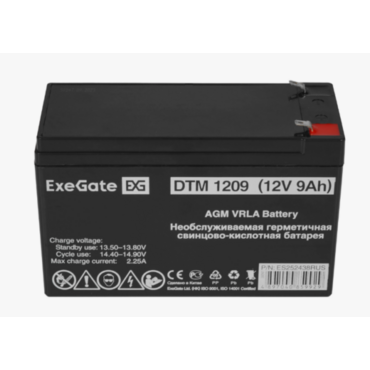 Батарея для ИБП ExeGate DTM 1209/EXS1290 (12V 9Ah 1234W), клеммы F2 <EX282966RUS>	