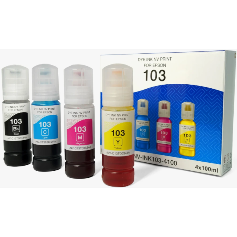 Чернила NVPrint 103 (NV-C13T00S24A) для Epson L1110, L3100 (70 мл) Cyan (в коробке) совместимые NV-C13T00S24A	