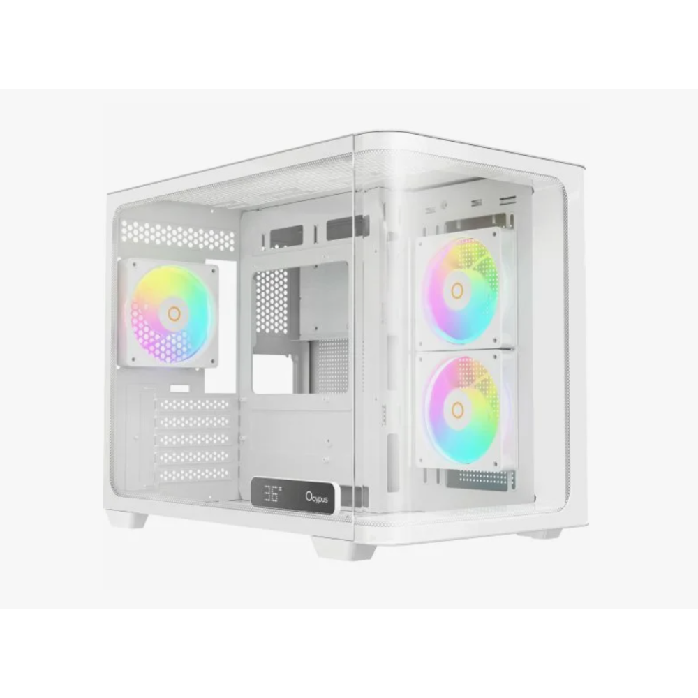 Компьютерный корпус Ocypus Iota C50 WH Curve ARGB Digital (Iota-C50-WHD300CD-GL)