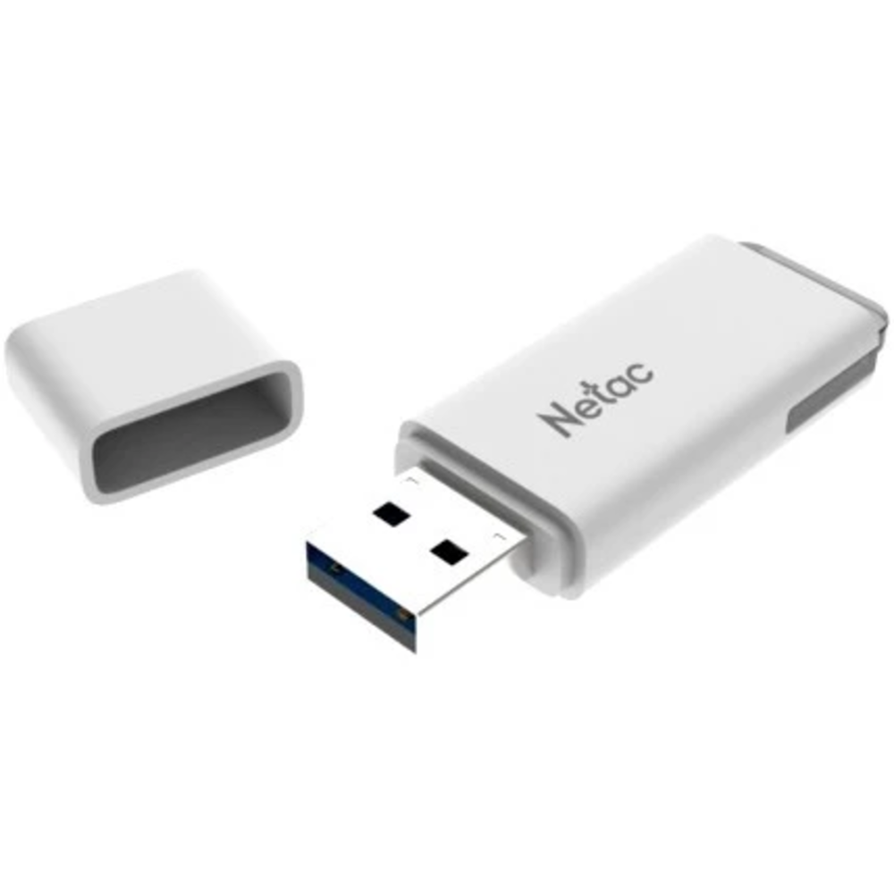 Флешка USB Netac U185 (NT03U185N-032G-20WH), 32Gb, USB 2.0, R/W 25/10, белый/серый