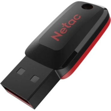 Флешка USB Netac U197 (NT03U197N-032G-20BK), 32Gb, USB 2.0, R/W 25/10, черный/красный