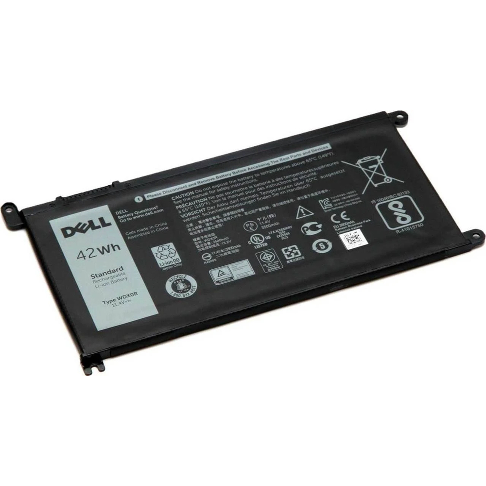 Аккумулятор Dell WDx0R 11,4V / 3700mAh / 42Wh для ноутбука Inspiron 5570, 13-5000, Vostro 5568