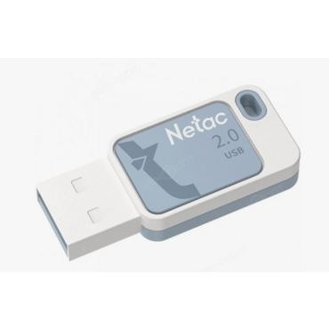 Флешка USB Netac UA31 NT03UA31N-064G-20BL), 64Gb, USB 2.0, R/W 110/45, синий/белый NT03UA31N-064G-20BL