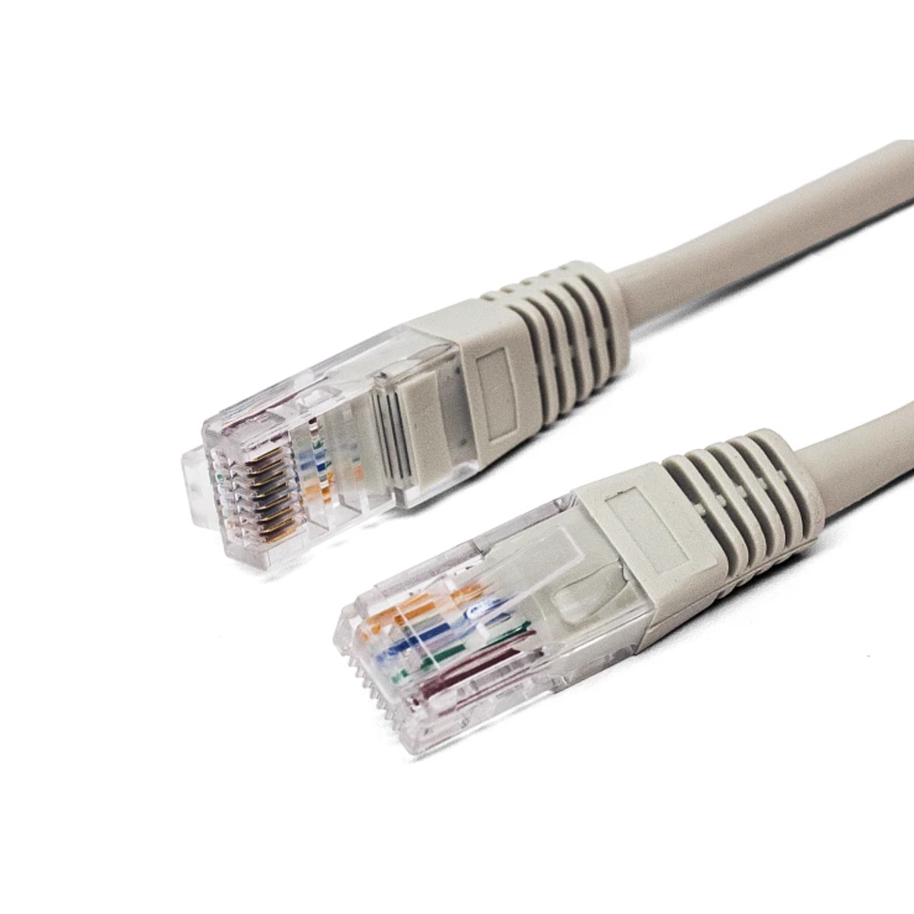 Кабель патч-корд, Filum FL-U5-1M U/UTP 5e cat. 1м, 26AWG(7x0.16 мм), омедненный алюминий (CCA), PVC, серый <FL-U5-1M>