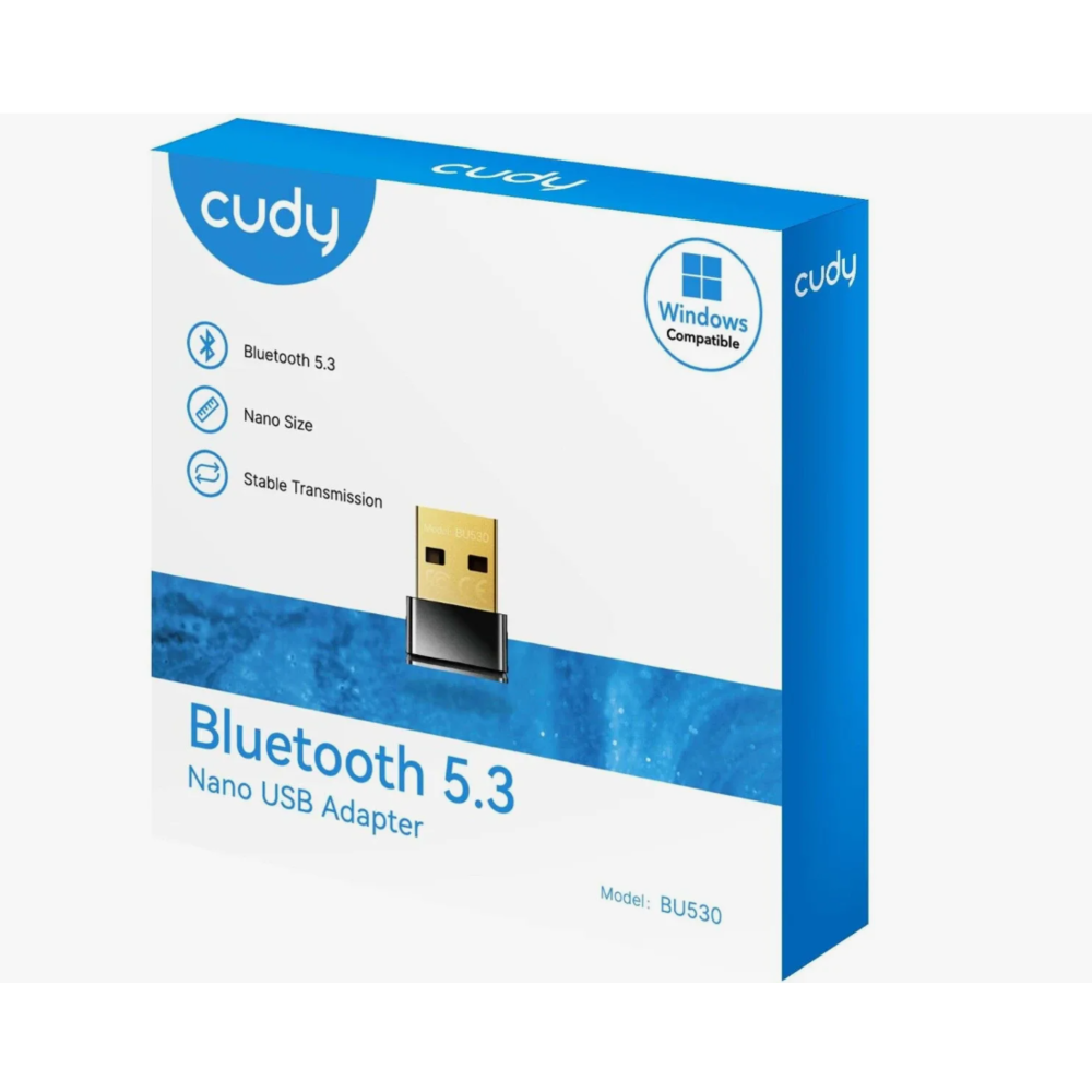 Адаптер беспроводной связи CUDY Bluetooth 5.3 Nano USB Adapter, Nano Size, USB 2.0, Windows 11/10/8.1/7 BU530