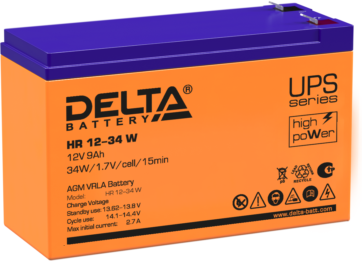 Батарея для ИБП Delta HR 1234W (12V, 9Ah) <HR1234W>