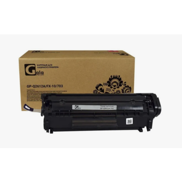 Картридж лазерный GalaPrint GP-Q2612A/703 черный (2000 стр) для HP LJ 1010/1012/1015/1018/1020/1022/3015/3020/3030/3050/3052/3055/M1005/M1005MFP/M1319