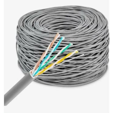 Кабель сетевой Buro BU-COP-042 UTP 4 пары cat5E solid 0.42мм Cu 305м серый BU-COP-042