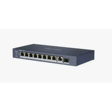 Коммутатор Hikvision DS-3T0510HP-E/HS, 8×1 Гбит/с PoE + 2×1 Гбит/с SFP, неуправляемый DS-3T0510HP-E/HS