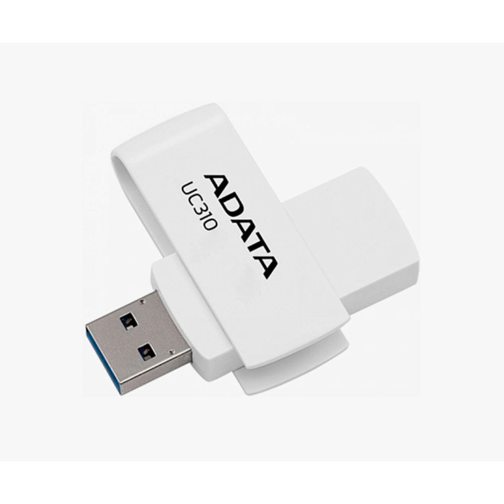 Флешка USB ADATA UC310 (UC310-128G-RWH), 128Gb, USB 3.2 Gen1, R/W 100/30, белый UC310-128G-RWH