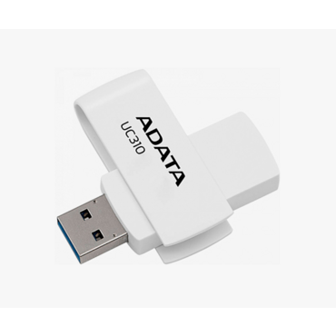 Флешка USB ADATA UC310 (UC310-128G-RWH), 128Gb, USB 3.2 Gen1, R/W 100/30, белый UC310-128G-RWH
