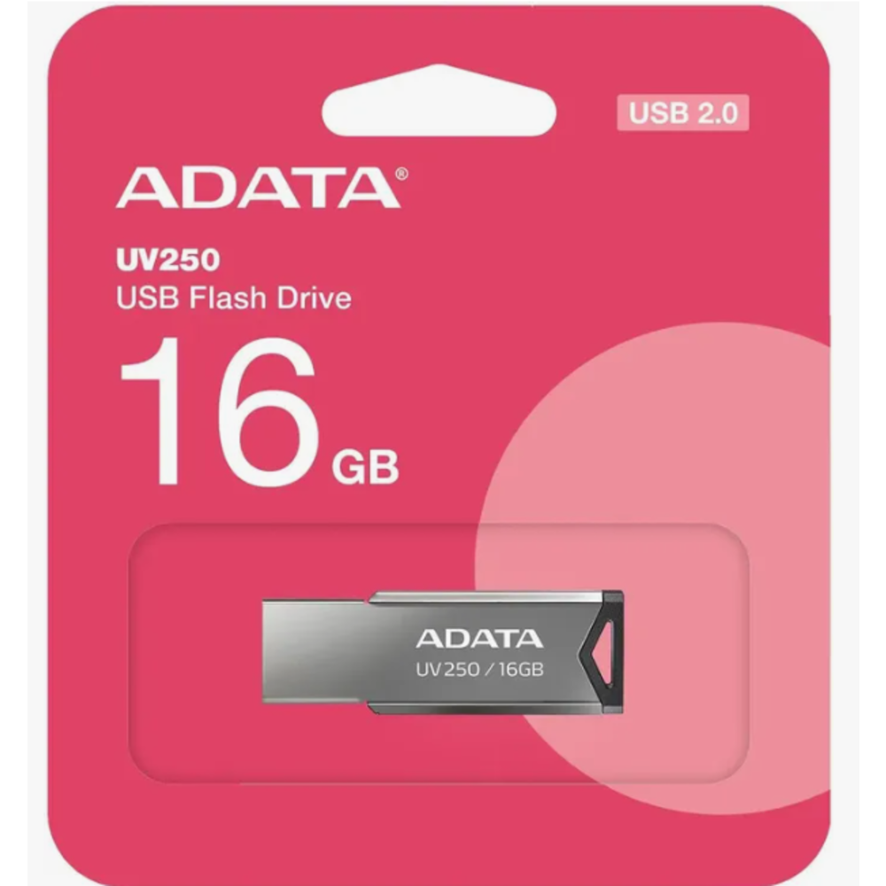 Флешка USB ADATA UV250 (AUV250-16G-RBK), 16Gb, USB 2.0, R/W 25/10, черный AUV250-16G-RBK
