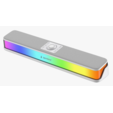 Саундбар 2.0 Gembird SPK-330-W, 16Вт, пластик+ткань, рег.громкости, RGB подсветка, BT, аккумулятор, белый — основная фотография