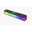 Саундбар 2.0 Gembird SPK-330, 16Вт, пластик+ткань, рег.громкости, RGB подсветка, BT, аккумулятор, черный — основная фотография
