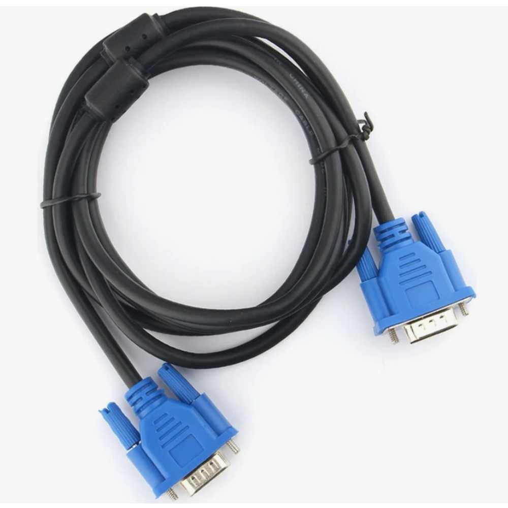 Кабель VGA Pro Cablexpert CC-PVGA-1.8M, 15M/15M, 1.8м, экран, феррит. кольца, пакет 21428